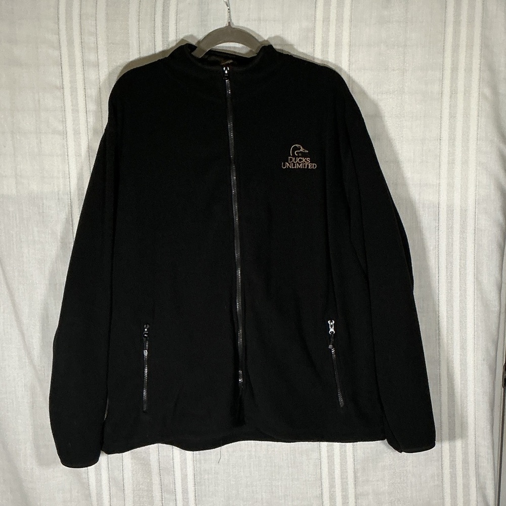 Ducks Unlimited Men's Black Performance Fleece Jacket